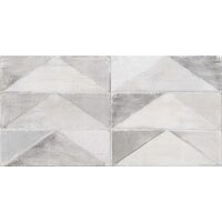 Piesa decorativa Agatha Zig-Zag Grey 2882, tip piatra, 30x60 cm, gri