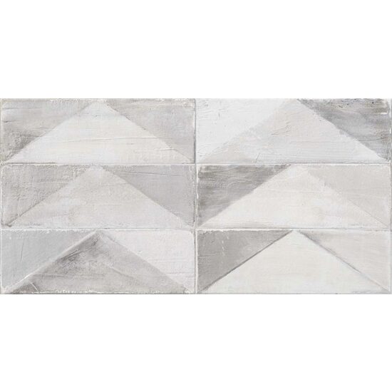 Piesa decorativa Agatha Zig-Zag Grey 2882, tip piatra, 30x60 cm, gri