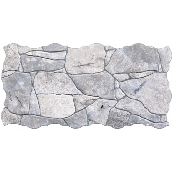 Faianta gri interior / exterior Piedra Gris model piatra 23x46 cm