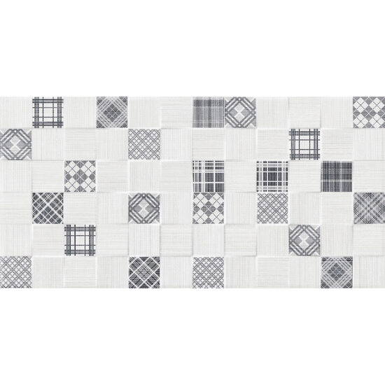 Piesa decorativa Tessile Cubik Gris, cod A029, 25x50 CM culoare Gri