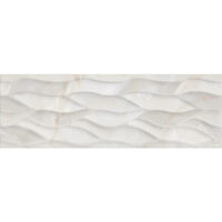 Piesa decorativa Hojas Onix, cod A071, 25x75 cm, culoare Alb