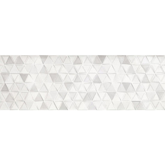 Piesa decorativa faianta gri KEROS London Tri Gris, model triunghi 30x90 cm