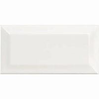 Faianta Metro White model marmura 10x20 cm, finisaj lucios, culoare alba