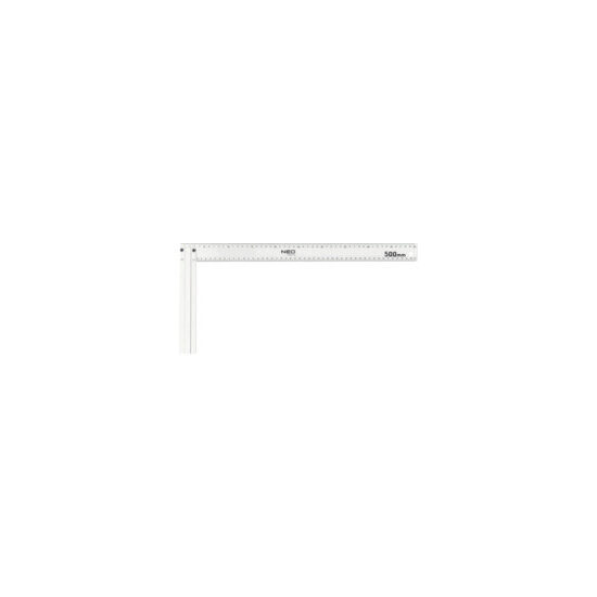 Echer din aluminiu pentru măsurare și trasare, 500 × 235 mm, cod 72-147