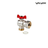 Robinet semiolandez 1/2", din alama, cu fluture aluminiu, PN15-PN25, 1472930
