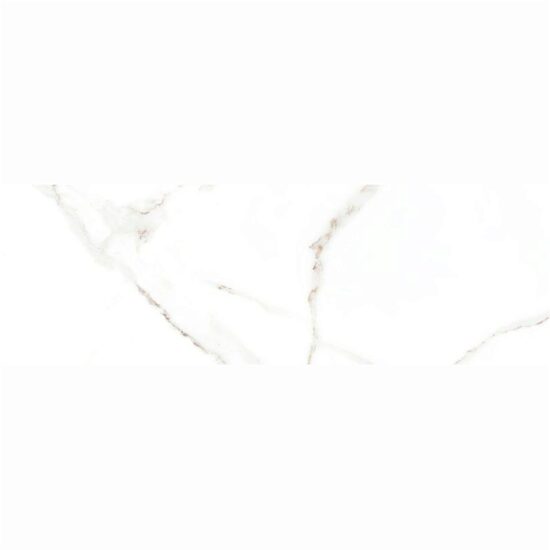 Faianta rectificata Marble Athena White 3389, model marmura, 24.4x74.4 cm, alb