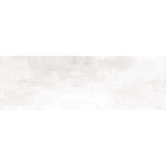 Faianta rectificata Cemento Perla White 3394, model ciment, 24.4x74.4 cm, alb
