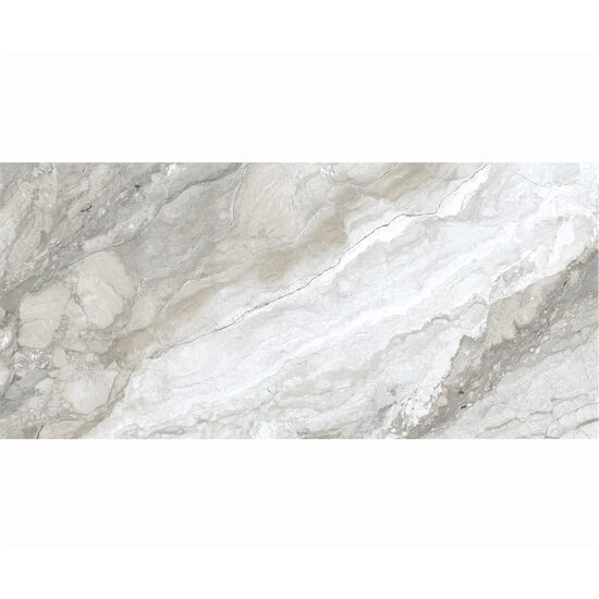 Lastra - placa mare gresie XXL - rectificata Rialto Cenere, model marmura, 120x260 cm, culoare gri, finisaj lucios
