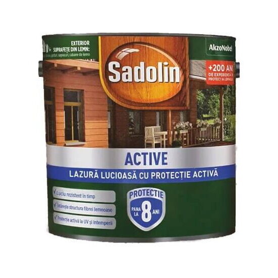 Lazură lucioasă Sadolin 2,5 L gri grafit pentru lemn si metal