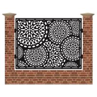 Panou de gard mare din tabla debitata cu plasma Max Circles 1500 x 1940 mm