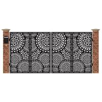 Poarta acces auto mare din tabla debitata cu plasma Max Circles 3884x1940 mm