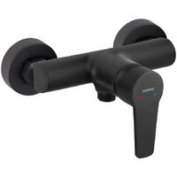 Baterie de perete, duș Ritto BTR7BL, negru mat, 35 mm, fără accesorii