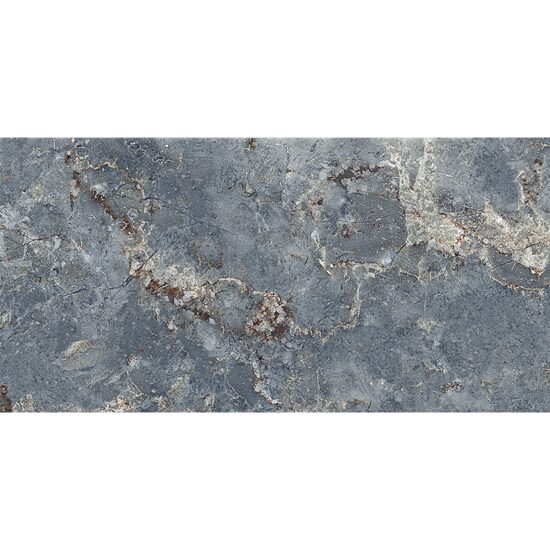 Faianta Aura Blue, model marmura, 30x60 cm, Albastru, finisaj lucios