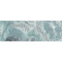 Faianta rectificata Sante Turquoise, model marmura, 30x90 cm, Turcoaz, finisaj lucios