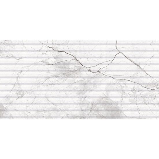 Faianta Riva, model marmura, 30x60 cm, Alb-Bej, finisaj lucios