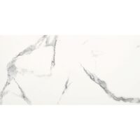 Faianta rectificata Maxi White, model marmura, 30x60 cm, Alb, finisaj lucios
