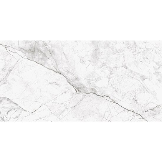 Faianta Riva Deco, model marmura, 30x60 cm, Alb-Bej, finisaj lucios