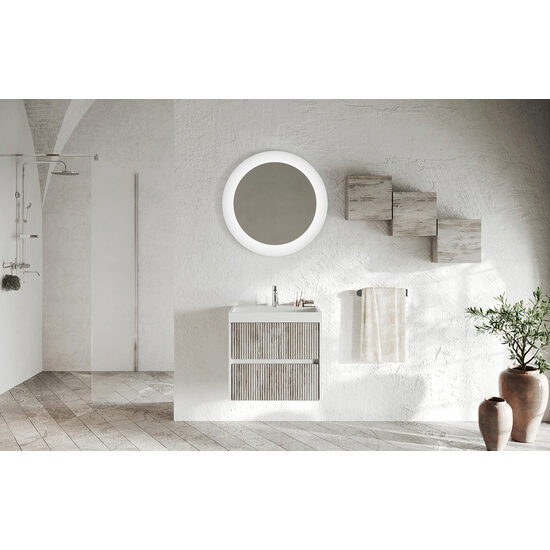 Set Baza portofino - 2 sertare, 60cm fsc mix cu Lavoar LAV907128 3020c/f43