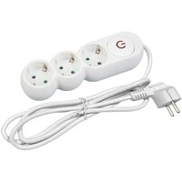 Prelungitor 3 prize cu întrerupător 3 m alb IP20 Entac 3680 W