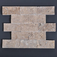 Travertin Noce Scapitat 5 x 10 x 1.5 cm T071