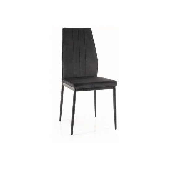 Scaun dining / bucatarie ATOM catifea Negru 19 Bluvel/cadru negru ATOMVCC