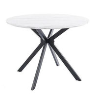 Masa Aster alb-negru mat, cadru FI100