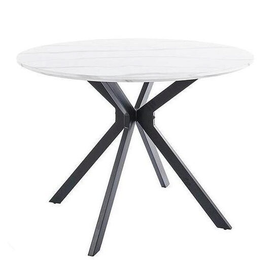 Masa Aster alb-negru mat, cadru FI100