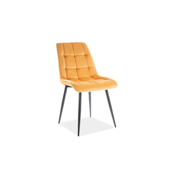 Scaun dining / bucatarie Chic Catifea Bluvel Curry 68/cadru negru