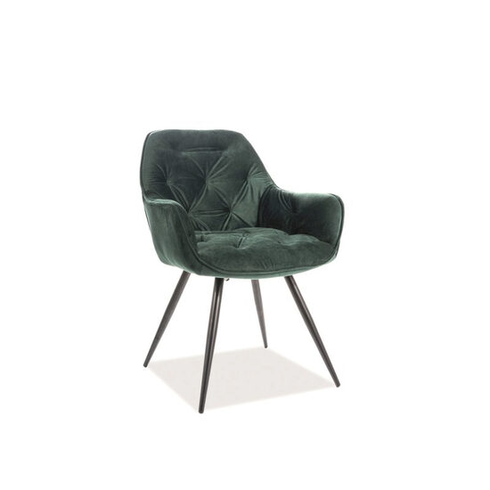 Scaun dining / living Cherry Velvet Bluvel Verde 78/cadru negru