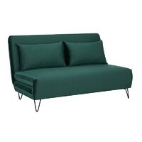 Canapea extensibila Zenia, catifea verde TAP.189/negru