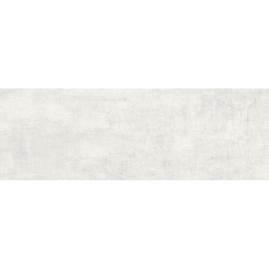 Faianta rectificata Terra White QK17, model ciment, 30x90x0.9 cm, alb, finisaj mat