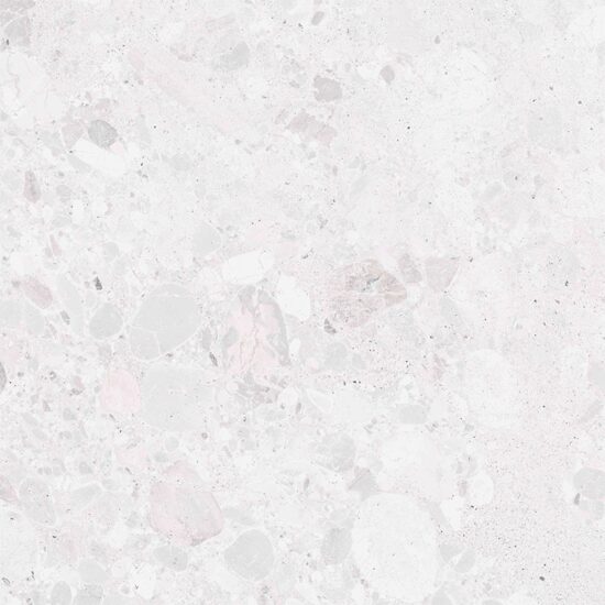 Gresie rectificata Teadora White SL12, model ciment, 60x60 cm, alb, finisaj mat