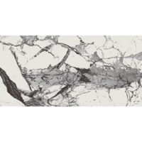 Gresie rectificata Newport Full Lap 1, model marmura, 60x120 cm, alb