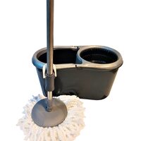 Set curatenie practiq, găleată 14 L si mop rotativ circular, negru