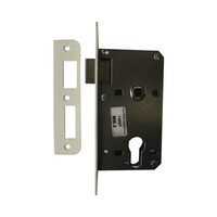 Broasca îngropată Yale 43 × 54 mm alb pentru uși din lemn cu cilindru profil european