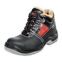 Bocanci de protecție Jena S3, mărimea 43, piele neagră, imblaniti, antiperforare, pu/pu