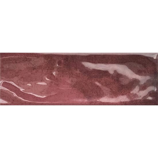 Faianta Verano Burgundy 10x30 cm VRO14, rosu, finisaj lucios