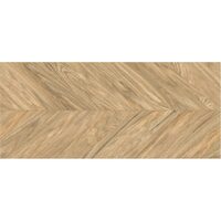 Gresie rectificata 3637 Tilia Chevron Brown, model lemn, 60x120 cm, Maro, finisaj mat