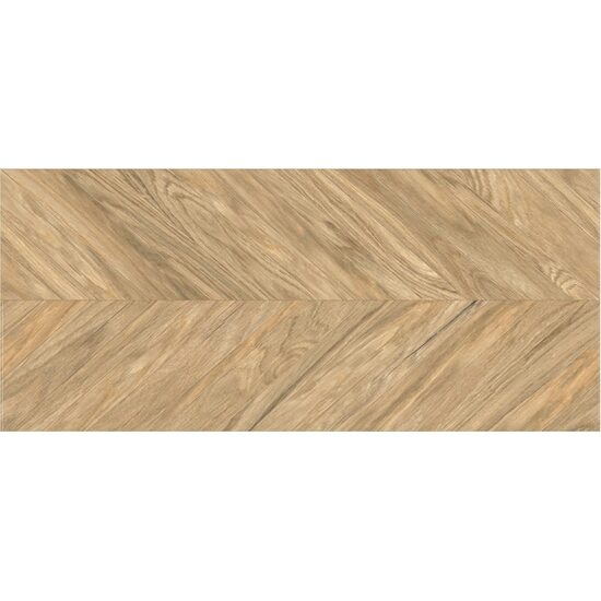 Gresie rectificata 3637 Tilia Chevron Brown, model lemn, 60x120 cm, Maro, finisaj mat
