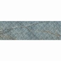 Faianta rectificata Astoria Turquoise Decofon Magnifica 1.QK17, model marmura, 30x90 cm, Turcoaz, finisaj lucios