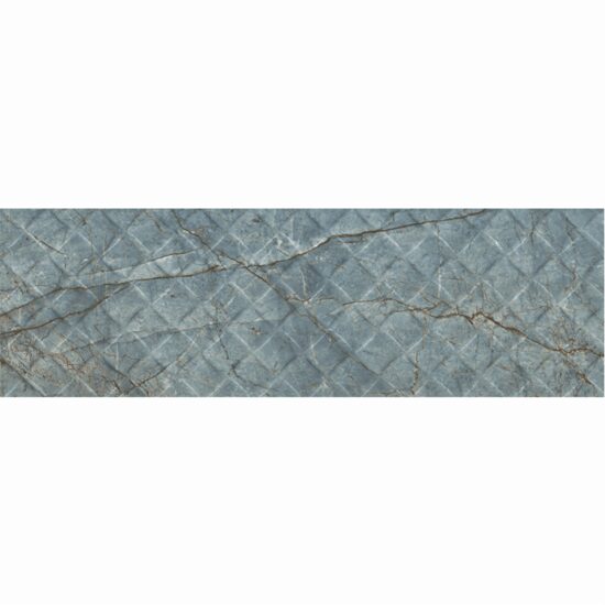 Faianta rectificata Astoria Turquoise Decofon Magnifica 1.QK17, model marmura, 30x90 cm, Turcoaz, finisaj lucios