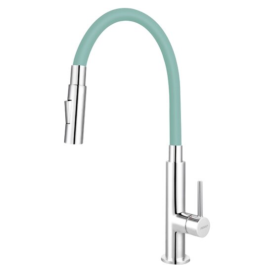 Baterie sanitară chiuvetă bucătărie Ferro Zumba slim 2F BZA43M verde menta monocomandă cu pipă