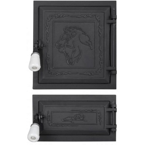 Ușă sobă+cenusar economica iii H270+140 mm B250 mm, cod 681633