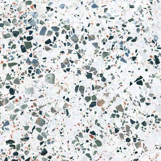 Gresie rectificata 6539 Terrazzo Veneto White 60x60 cm, alb, model ciment, finisaj mat