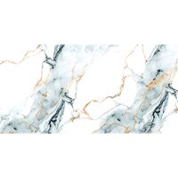 Gresie rectificata Opulence Royal White-Carving 60x120cm, model marmura, finisaj lucios, alb
