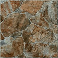 Gresie rectificata 3622 Riverstone Brown 45x45 cm, model piatra, culoare maro, finisaj mat