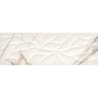 Faianta Marvy Glossy Decofon Rec/Momento 1. 30x90 cm, model marmura, alb, finisaj lucios