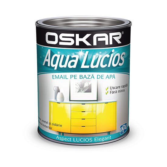 Email lucios pe bază de apă OSKAR Aqua, bej confort 0,6 L