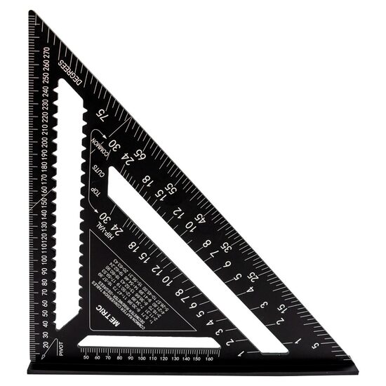 Echer aluminiu Lumytools LT18383 300 mm cu talpa de sprijin pentru măsurători precise
