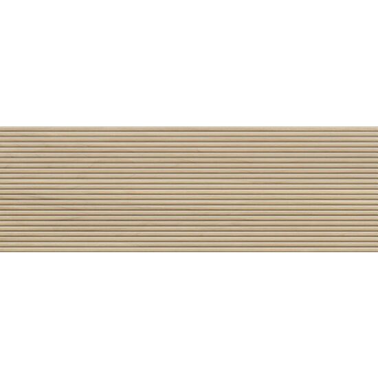 Faianta Kie Amber Mate 30x90 cm, rectificata, model riflaj, finisaj mat, bej